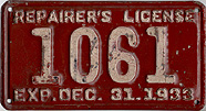 1933 Repairer's License