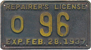1937 Repairer's License